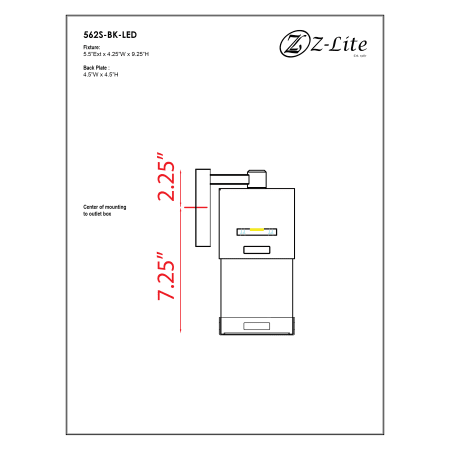 A large image of the Z-Lite 562S-LED Alternate Image