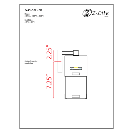 A large image of the Z-Lite 562S-LED Alternate Image