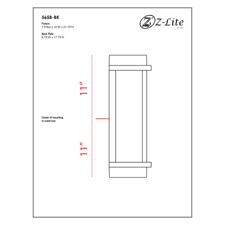 A large image of the Z-Lite 565B Alternate Image