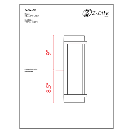 A large image of the Z-Lite 565M Alternate Image