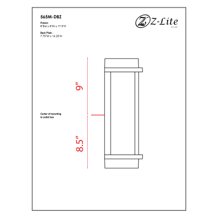 A large image of the Z-Lite 565M Alternate Image