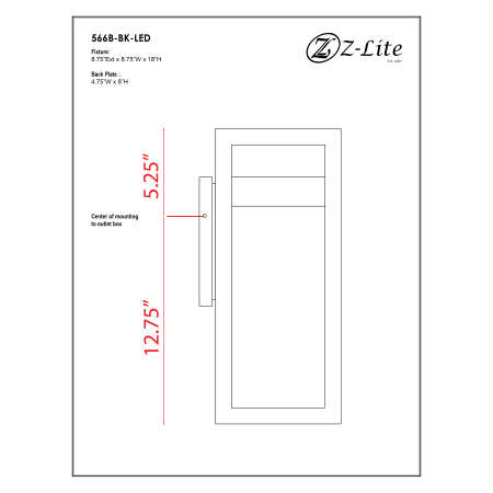 A large image of the Z-Lite 566B-LED Alternate Image