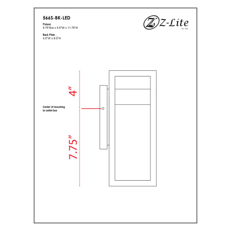 A large image of the Z-Lite 566S-LED Alternate Image