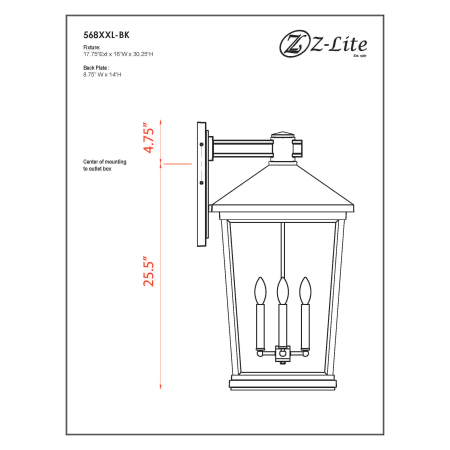 A large image of the Z-Lite 568XXL Alternate Image