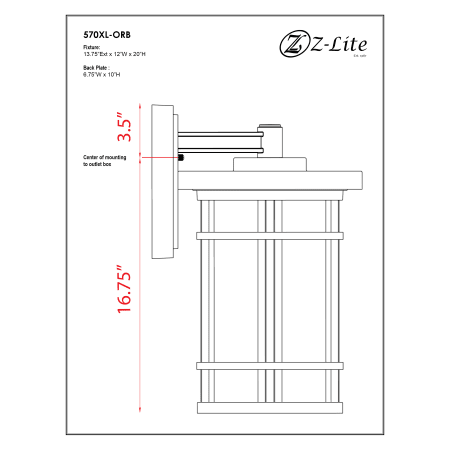 A large image of the Z-Lite 570XL Alternate Image