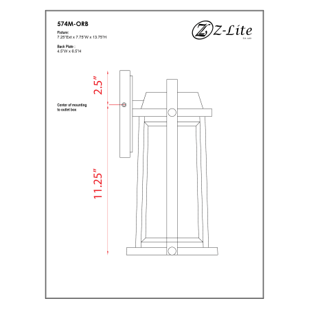 A large image of the Z-Lite 574M Alternate Image