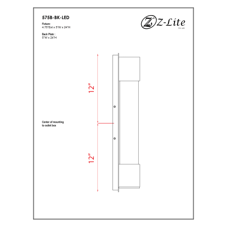 A large image of the Z-Lite 575B-LED Alternate Image