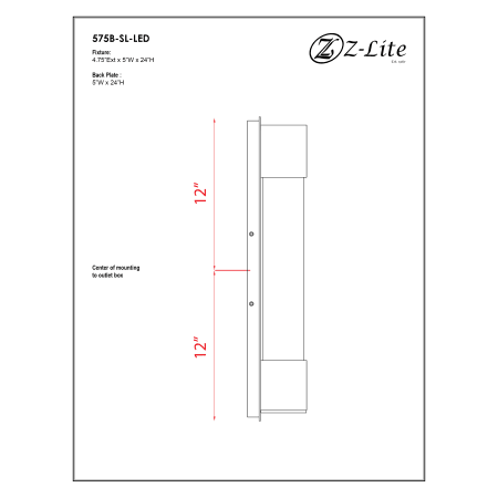 A large image of the Z-Lite 575B-LED Alternate Image