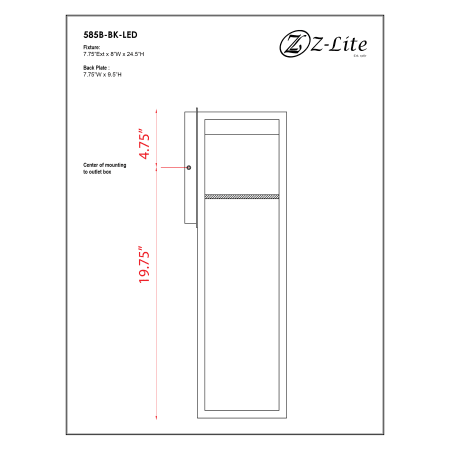 A large image of the Z-Lite 585B-LED Alternate Image