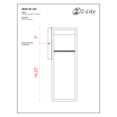 A large image of the Z-Lite 585M-LED Alternate Image