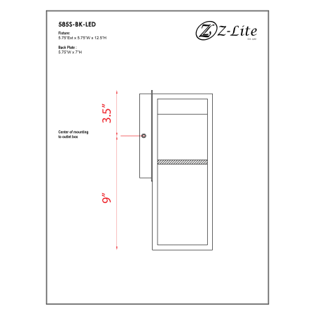 A large image of the Z-Lite 585S-LED Alternate Image