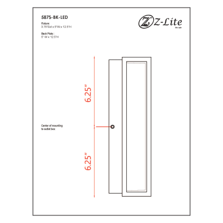 A large image of the Z-Lite 587S-LED Alternate Image