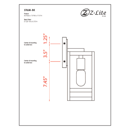 A large image of the Z-Lite 596M Alternate Image