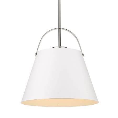 A large image of the Z-Lite 726P Matte White / Brushed Nickel