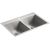 Kohler K-3820-1-NA Stainless Vault 33" Double Basin Drop-in / Under