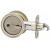 Kwikset 335-5 Antique Brass Round Privacy Bed/Bath Pocket Door Lock ...