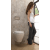 Toto CT418FG#01 Cotton Aquia Elongated 0.8 GPF Toilet Bowl ...