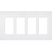 LUTRON Claro Wandplatte 4-fach Weiß - Schraubenlos