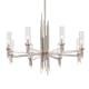 A thumbnail of the Alora Lighting CH335836CR Polished Nickel / Ribbed Glass