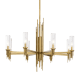 A thumbnail of the Alora Lighting CH335836CR Ribbed Glass / Vintage Brass