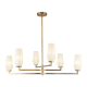 A thumbnail of the Alora Lighting CH424135 Brushed Gold / Opal Glass