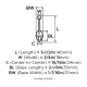 A thumbnail of the Amerock H55465 Amerock-H55465-Dimensions of Front View