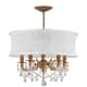 A thumbnail of the Crystorama Lighting Group 5535 Olde Brass Finish / Matte White Shade / Hand Polished Crystal