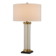 A thumbnail of the Currey and Company 6634 Clear / Antique Brass / Black