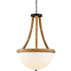 A thumbnail of the Currey and Company 9000-1103 Natural / Frosted White / Satin Black