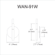 A thumbnail of the Dainolite WAN-91W Alternate Image