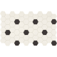 A thumbnail of the Daltile DK2HEXGMSP White With Black Dot