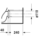 A thumbnail of the Duravit 012809 Technical Drawing 4