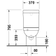 A thumbnail of the Duravit 017009 Technical Drawing 4