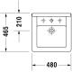A thumbnail of the Duravit 030348 Technical Drawing 1