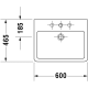 A thumbnail of the Duravit 045460 Technical Drawing 1