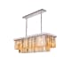 A thumbnail of the Elegant Lighting 1202D40 Pictured in Polished Nickel with Golden Teak Crystal