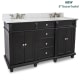 A thumbnail of the Elements VAN057D-60-T-MW Painted Black / White Marble