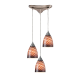 A thumbnail of the Elk Lighting 416-3 Satin Nickel and Cocoa Glass