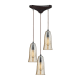 A thumbnail of the Elk Lighting 10431/3 Oil Rubbed Bronze / Hammered Amber Plated Glass