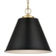 A thumbnail of the Elk Lighting 68164/1 Matte Black / Natural Antique Brass