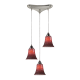 A thumbnail of the Elk Lighting 31139/3 Satin Nickel / Red Glass