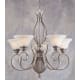 A thumbnail of the Forte Lighting 2136-05 Brushed Nickel / River Rock