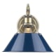 A thumbnail of the Golden Lighting 3306-1W AB Aged Brass with Navy Shades