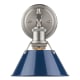 A thumbnail of the Golden Lighting 3306-BA1 PW Pewter with Navy Shades