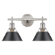 A thumbnail of the Golden Lighting 3306-BA2 PW Pewter with Black Shades