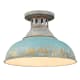 A thumbnail of the Golden Lighting 0865-SF TEAL Aged Galvanized Steel
