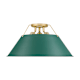 A thumbnail of the Golden Lighting 3306-3FM BCB Brushed Champagne Bronze / Pine Green Shades