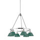 A thumbnail of the Golden Lighting 3606-6 CH Chrome / Pine Green Shades