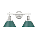 A thumbnail of the Golden Lighting 3306-BA2 PW Pewter / Pine Green Shades