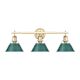 A thumbnail of the Golden Lighting 3306-BA3 BCB Brushed Champagne Bronze / Pine Green Shades